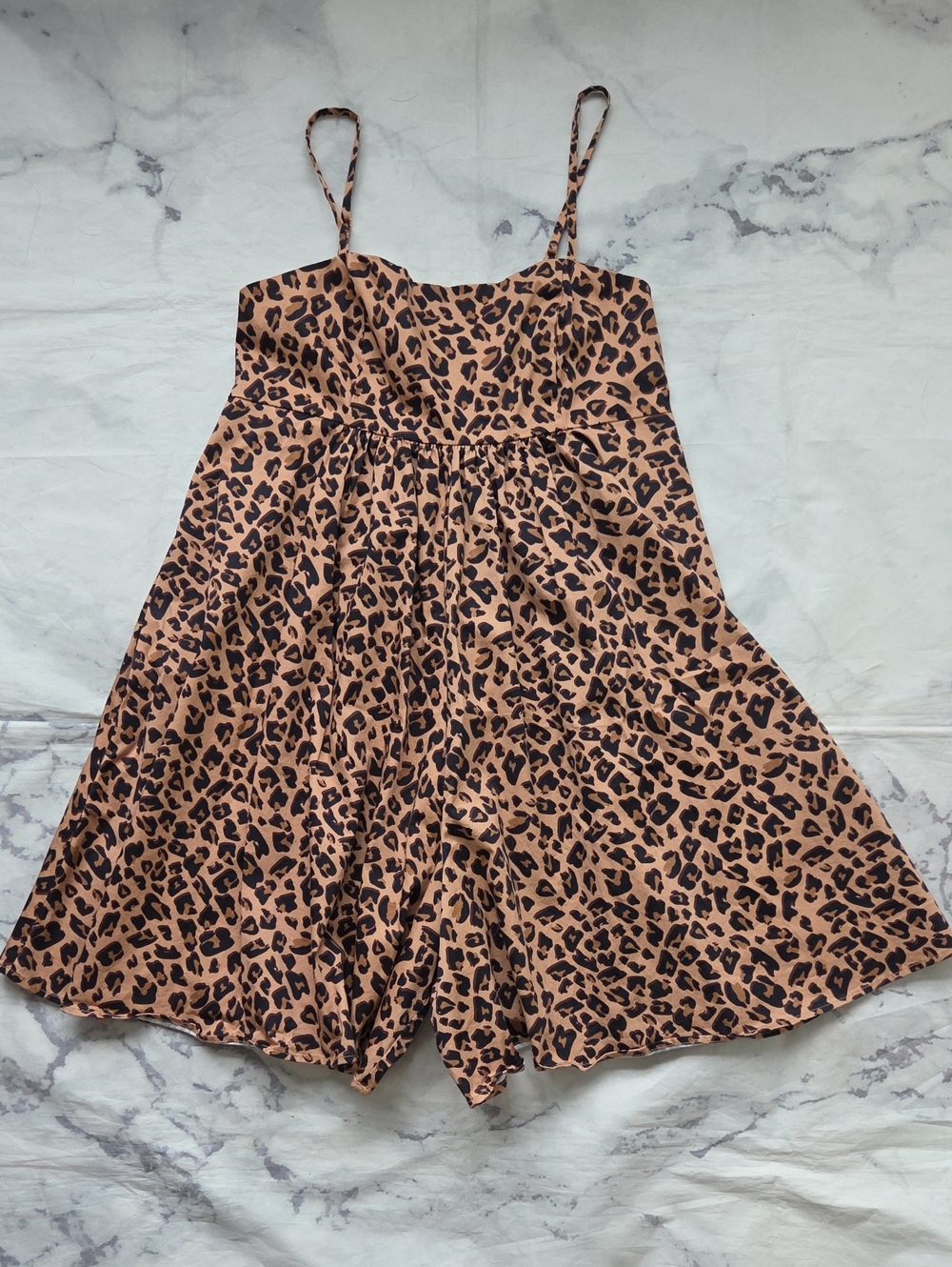 Anthropologie Hutch Animal Print Bandeau Playsuit Romper